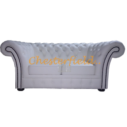 Windchester Weiß 2-Sitzer Chesterfield Sofa