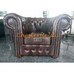 Chesterfield XL Classic Sessel Antikbraun