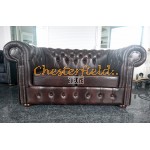 Classic XL 2-Sitzer Antikbraun Chesterfield Sofa 