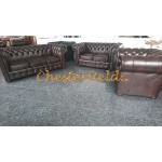 Classic 321 Antikbraun Chesterfield Garnitur