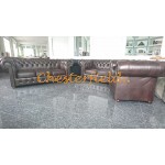 Classic 31 Antikbraun Chesterfield Garnitur