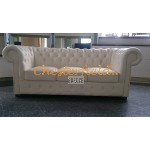 Classic Off Weiß 3-Sitzer Chesterfield Sofa 