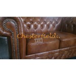 Lord XL Antikgold 2-Sitzer Chesterfield Sofa