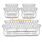 Monk 311 chesterfield garnitur