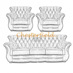 Monk 311 chesterfield garnitur
