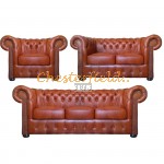 Classic 321 Antikwhisky Chesterfield Garnitur