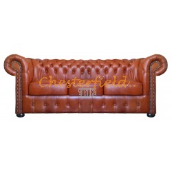 Classic Antikwhisky 3-Sitzer Chesterfield Sofa