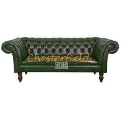 Diva Antikgruen 3-Sitzer Chesterfield Sofa - TheChesterfields.de
