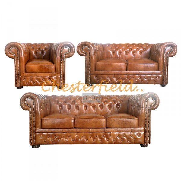 Lord 321 Antikgold Chesterfield Garnitur 