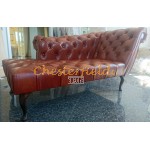 Recamiere Pompadour Chesterfield Rechtsseitig  C12 Antikwhisky