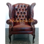 Queen Antikrot (A7) Chesterfield Ohrensessel 