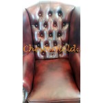 Queen Antikrot (A7) Chesterfield Ohrensessel 