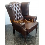 Queen Antikbraun (A5 Mitte) Chesterfield Ohrensessel 