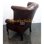 Queen Antikbraun (A5 Mitte) Chesterfield Ohrensessel 