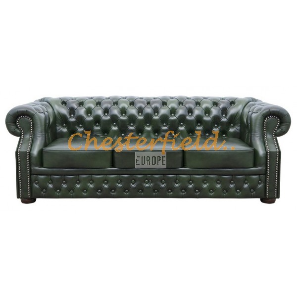 Windsor XL  Antikgruen 3-Sitzer Chesterfield Sofa