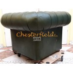 Classic Antikgruen (A8) Chesterfield Sessel 