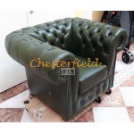 Classic XL Antikgruen (A8) Chesterfield Sessel 