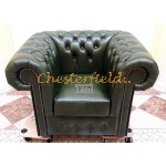 Classic Antikgruen (A8) Chesterfield Sessel 