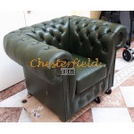 Classic XL Antikgruen (A8) Chesterfield Sessel 