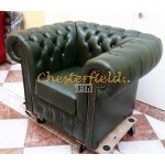 Classic Antikgruen (A8) Chesterfield Sessel 