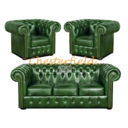 Classic 311 Antikgruen Chesterfield Garnitur