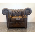 Classic XL Antik mittelbraun (A5M) Chesterfield Sessel 