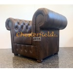 Classic XL Antik mittelbraun (A5M) Chesterfield Sessel 