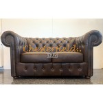 Classic 321 Antikmittelbraun Chesterfield Garnitur