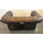 Classic  Antik mittelbraun 2-Sitzer Chesterfield Sofa 