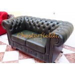 Classic Antikgruen 2-Sitzer Chesterfield Sofa 