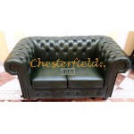 Classic XL Antikgruen 2-Sitzer Chesterfield Sofa 