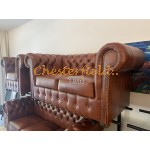 Classic 211 Antikwhisky Chesterfield Garnitur