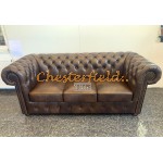 Classic Antik mittelbraun 3-Sitzer Chesterfield Sofa (A5M)