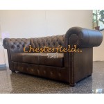 Classic XL Antik mittelbraun 3-Sitzer Chesterfield Sofa