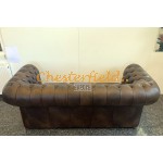 Classic XL Antik mittelbraun 3-Sitzer Chesterfield Sofa