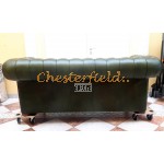 Classic XL Antikgruen 3-Sitzer Chesterfield Sofa 