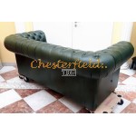 Classic Antikgruen 3-Sitzer Chesterfield Sofa 