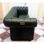 Classic Antikgruen 3-Sitzer Chesterfield Sofa 