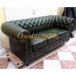 Classic Antikgruen 3-Sitzer Chesterfield Sofa 