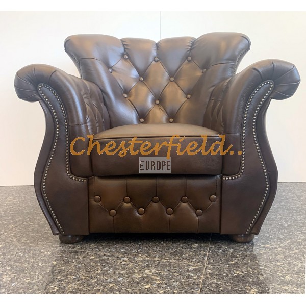 Monk Chesterfield Sessel  Antikmittelbraun (A5M)