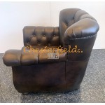 Monk Chesterfield Sessel  Antikmittelbraun (A5M)