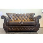 Monk 321 Antikmittelbraun Chesterfield Garnitur A5M