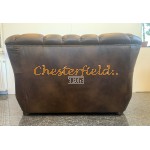 Monk Antikmittelbraun 2-Sitzer Chesterfield Sofa