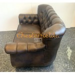 Monk Antikmittelbraun 2-Sitzer Chesterfield Sofa