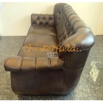 Monk Antikmittelbraun 3-Sitzer Chesterfield Sofa (A5M)