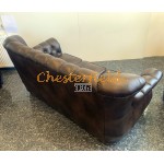 Monk Antikmittelbraun 3-Sitzer Chesterfield Sofa (A5M)