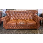 Monk Antikwhisky 3-Sitzer Chesterfield Sofa