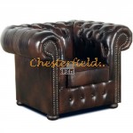 Chesterfield XL Classic Sessel Antikbraun