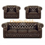 Windsor 311 Antikbraun Chesterfield Garnitur