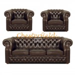 Windsor 311 Antikbraun Chesterfield Garnitur